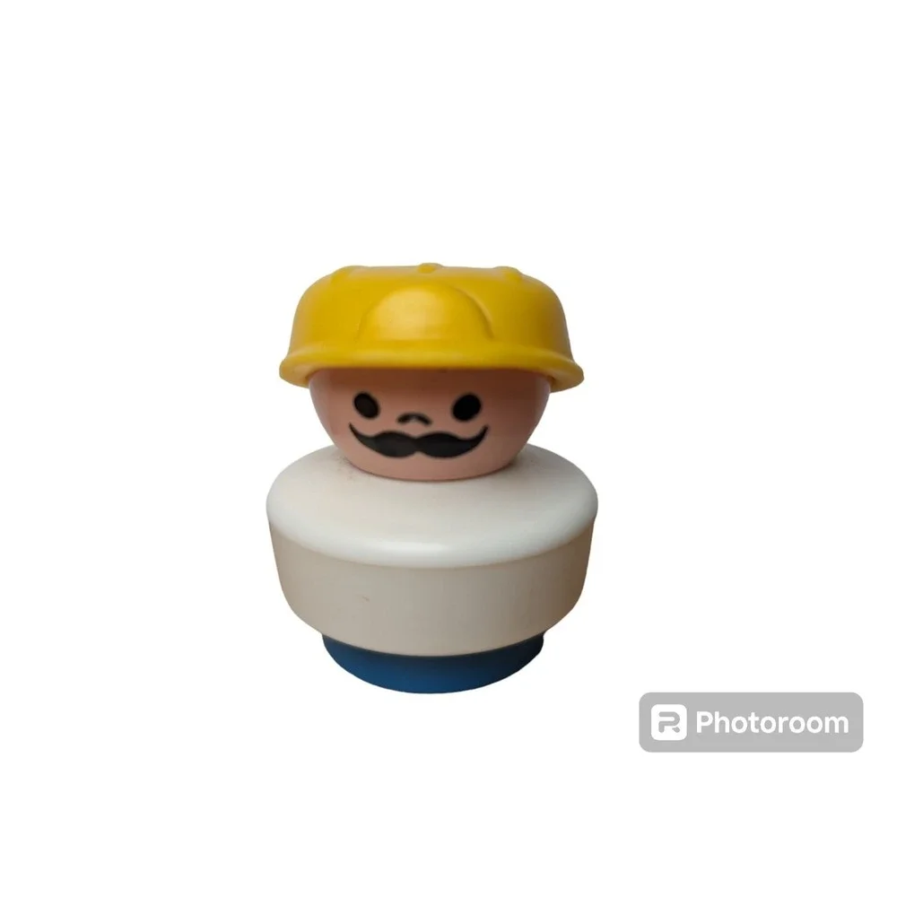 Lot 2 Fisher‎ Price Little People CHUNKY CONSTRUCTION WORKER 70s Hong Kong Horse